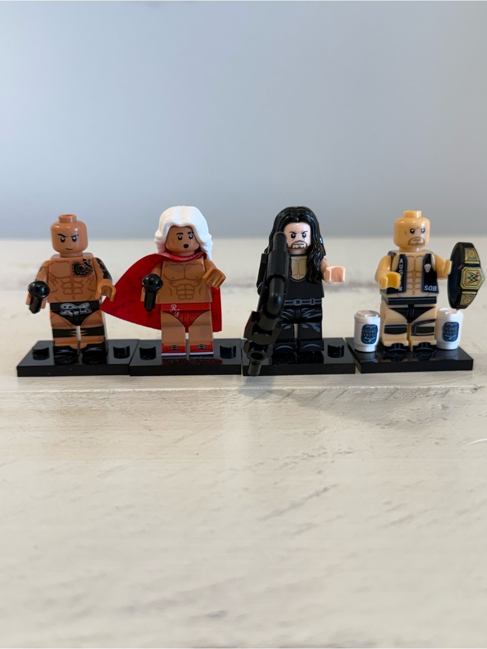 Custom Wrestling Minifigure Bundle – WWE Inspired Figures 🏆